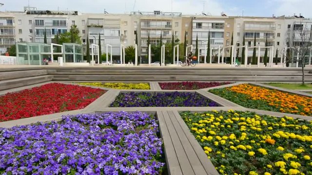 Habima Square in Tel Aviv, Israel