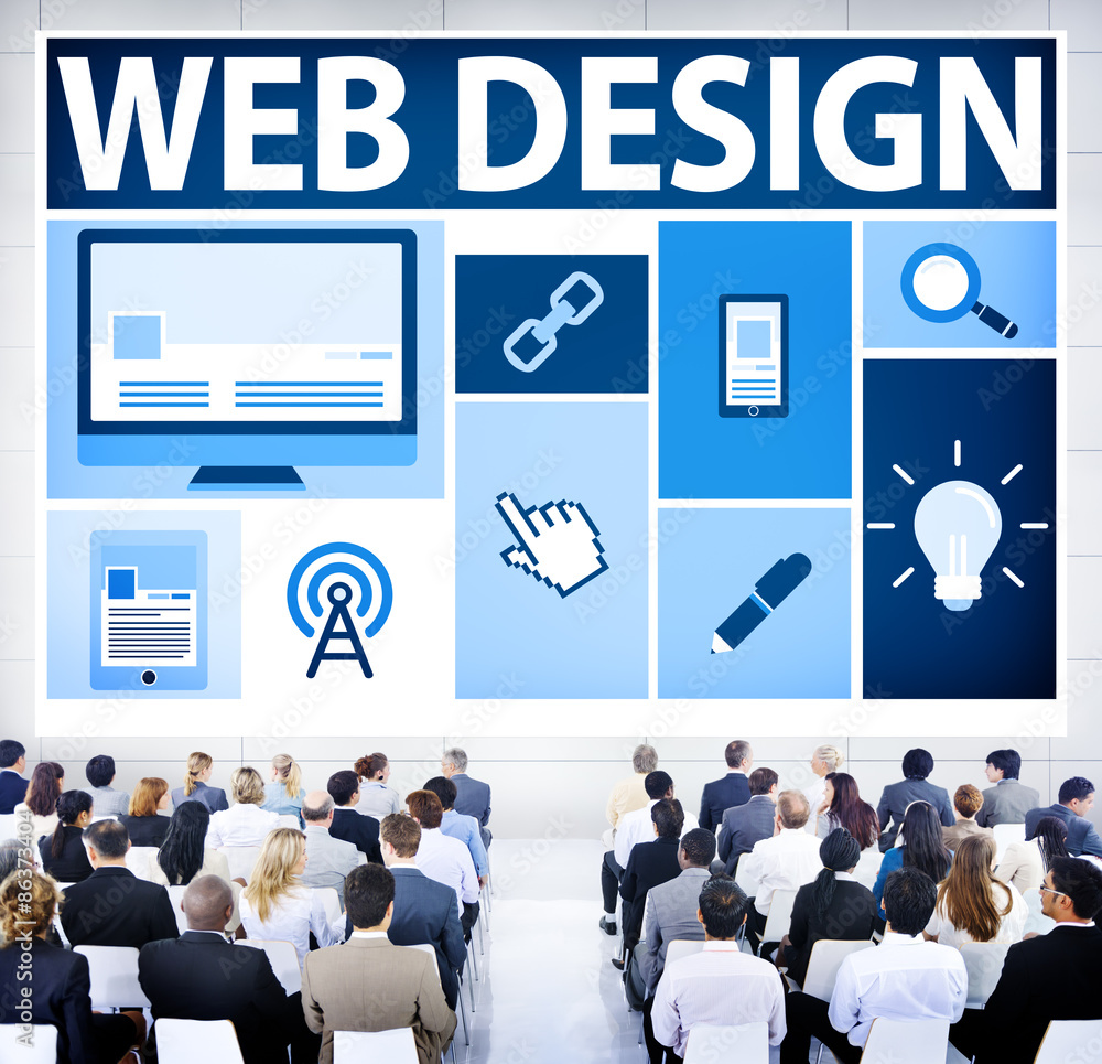 Poster web design development style ideas interface concept