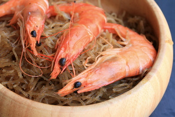 Shrimp with vermicelli - chinese food