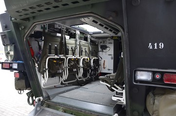 interior of armored vehicle Pandur (czech army)