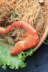 Shrimp with vermicelli - chinese food