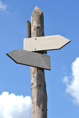 Wooden signpost concept