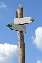 Wooden signpost concept