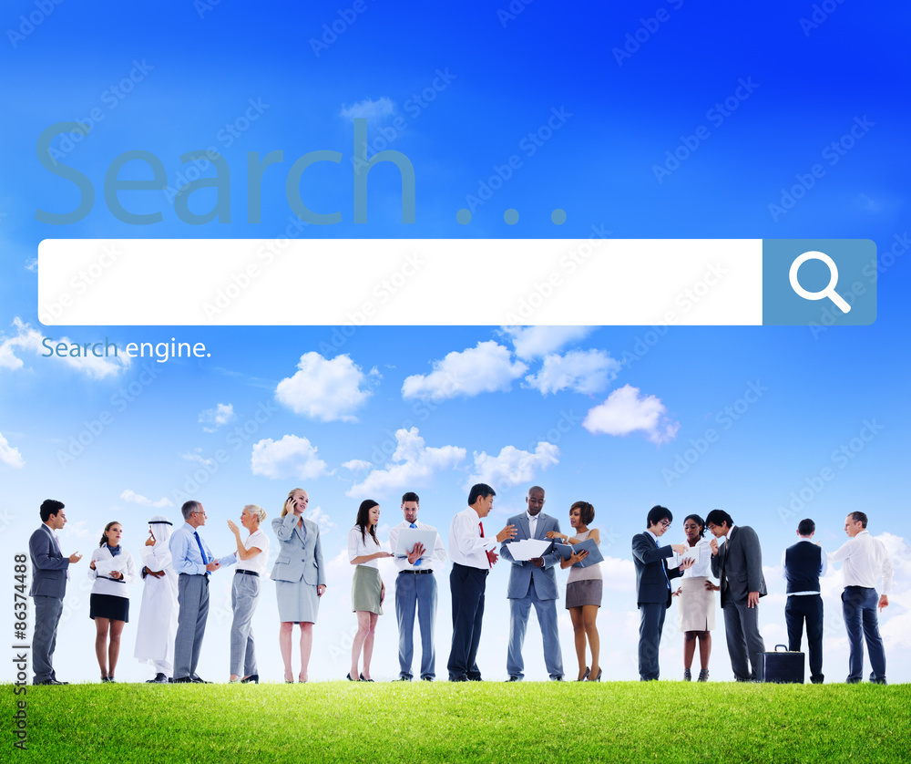 Poster search browse find internet search engine concept
