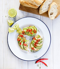 Avocado canapes 