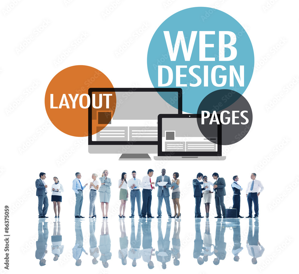 Poster web design content creative website responsive concept