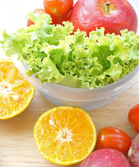 Fresh fruits and vegetables