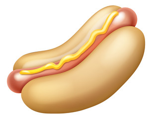 Hotdog and Mustard Illustration