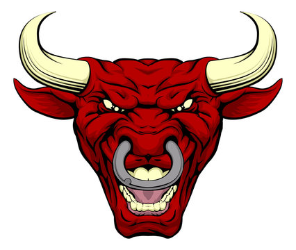 Red bull mascot face