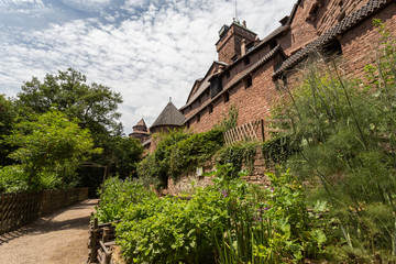 Jardin médiéval le long des murailles