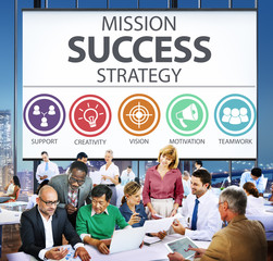 Mission Success Strategy Achievement Strategy Concept