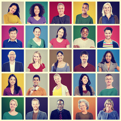 People Diversity Faces Human Face Portrait Community Concept