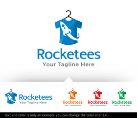 Rocket T-shirt Logo Design vector