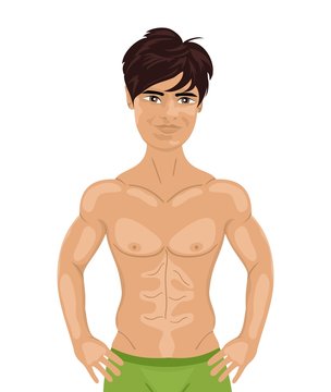 sexy guy isolated