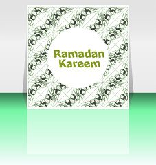 The sultan of eleven months Ramadan greeting card. Holy month of muslim community