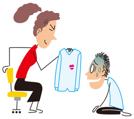 浮気がばれた男性