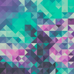 Plakaty  Triangle background, green and violet