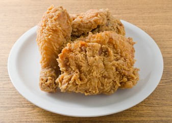 A Plate of Delicious Deep Fried Chicken