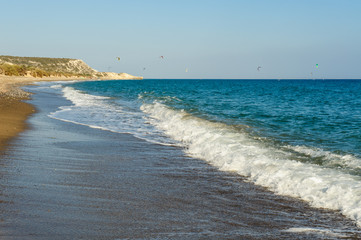Seaside and kites