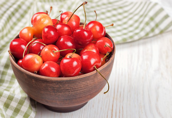 cherries in the bowl