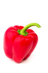 Red bell peppers isolated on white background
