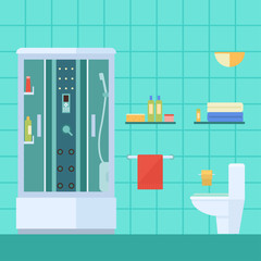 Obraz na płótnie Canvas illustration of modern bathroom
