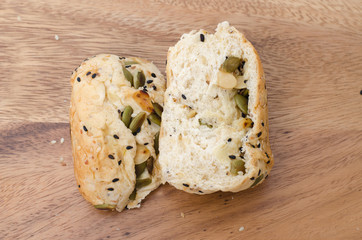 fresh home made raisin bread