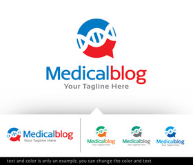 Medical Blog Logo Design Template - vector