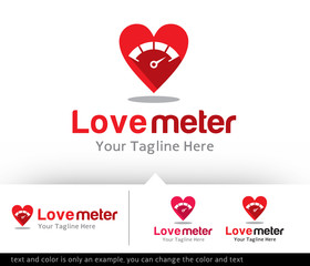 Love Meter Logo Design Template - vector
