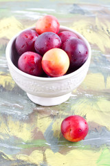 plums in a bow