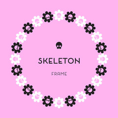 Skull and Bones Pink Frame
