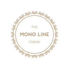 Geometric frame in trendy mono line style. For labels, Trade Mar