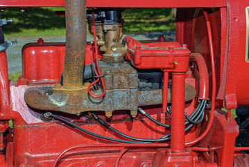 Close-up of Steam Tractor Engine
