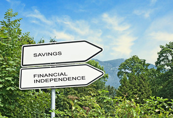 Road signs to savings and financial independence