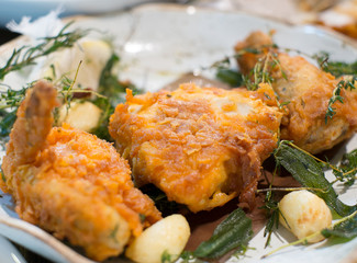 Roasted Fried Chicken, selection focus point