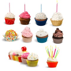 Cupcake, Isolated, Food.