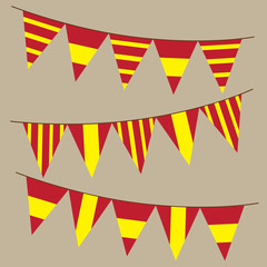 Spain flag garland