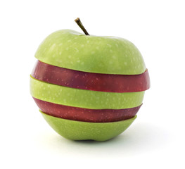 Red and green apple