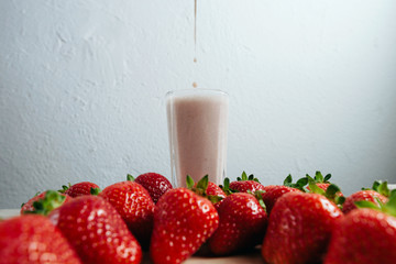 strawberry smoothie milkshake fresh blended
