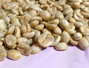 The close view of coffee beans background 