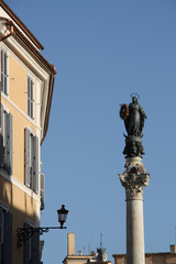 Fototapeta na wymiar Rome,Italy,The Column of the Immaculate Conception,Piazza di Spagna.