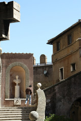 Rome,Italy, Castel Sant' Angelo,tourist, stairs.