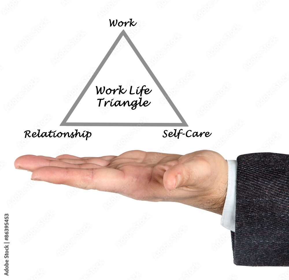 Wall mural Diagram of Work Life Triangle