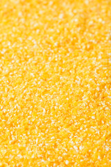 food background of polenta, tilt shift lens