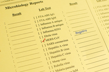 Obraz premium MERS virus negative
