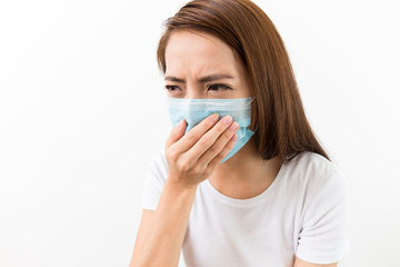 Asian woman using the medical face mask