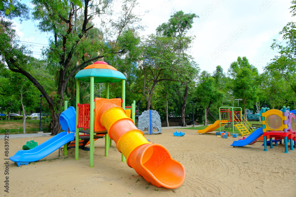 Wall mural  Playground on public park