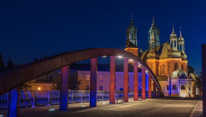 Poznań - widok z mostu Jordana w kierunku katedry na Ostrowie Tumskim © stepmar