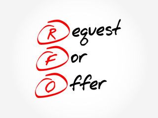 RFO - Request For Offer, acronym business concept