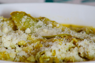 Zucchine gratinate, all'aceto, agrodolce, spolverata di parmigiano